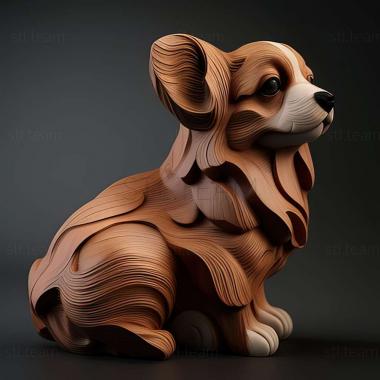 3D model Taigan dog breed dog (STL)